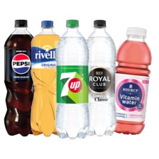 Rivella, Pepsi, 7-UP, Royal Club of Sourcy vitamin water